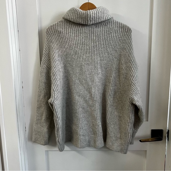 Grey zara rib knit turtleneck sweater - Picture 2 of 3